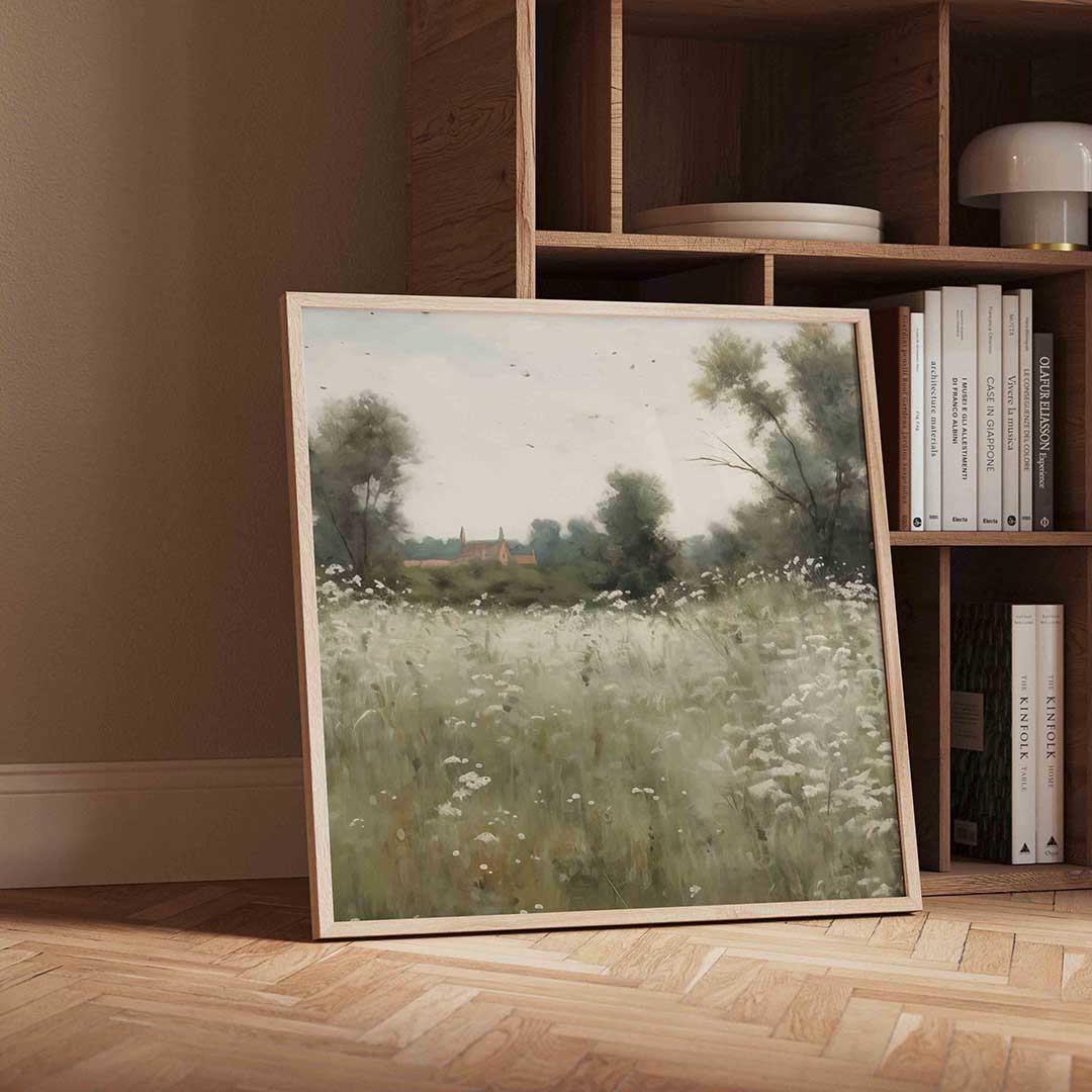 Landschap met bloemen Poster