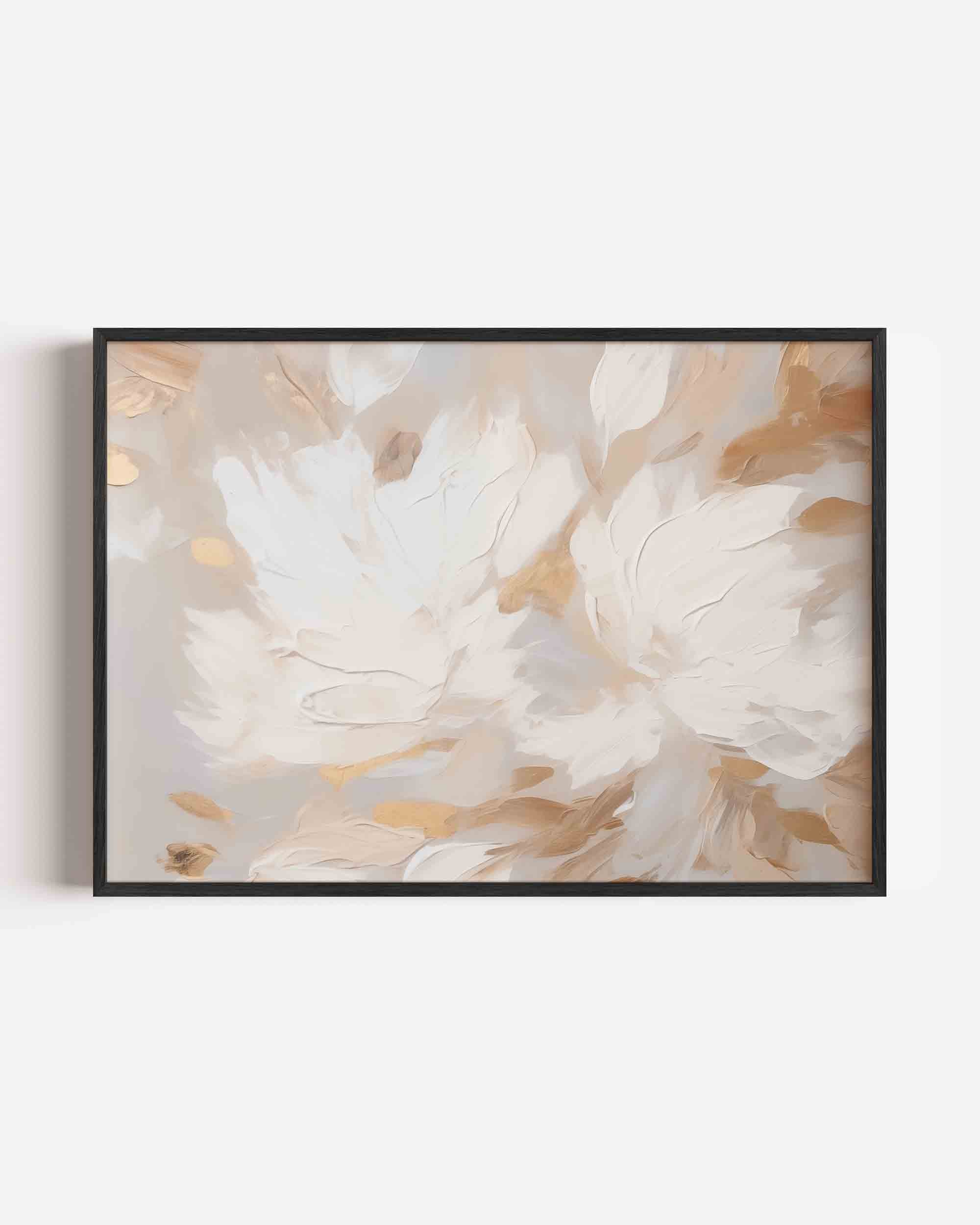 Abstracte beige en witte Poster