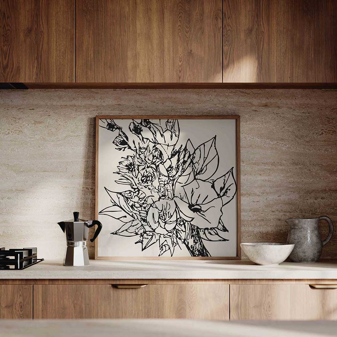 Bloemen en bladeren Poster
