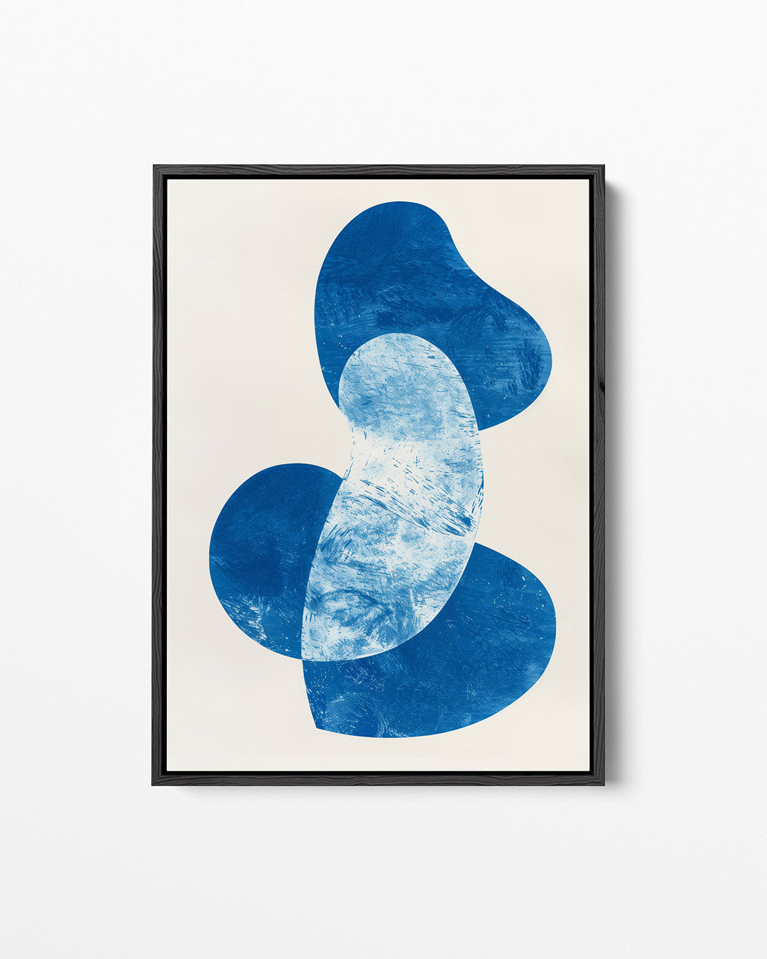 Organische blauwe vormen Kunstwerk