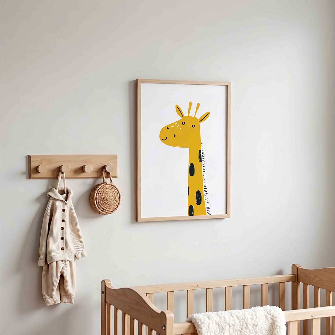 Giraffe illustratie Poster