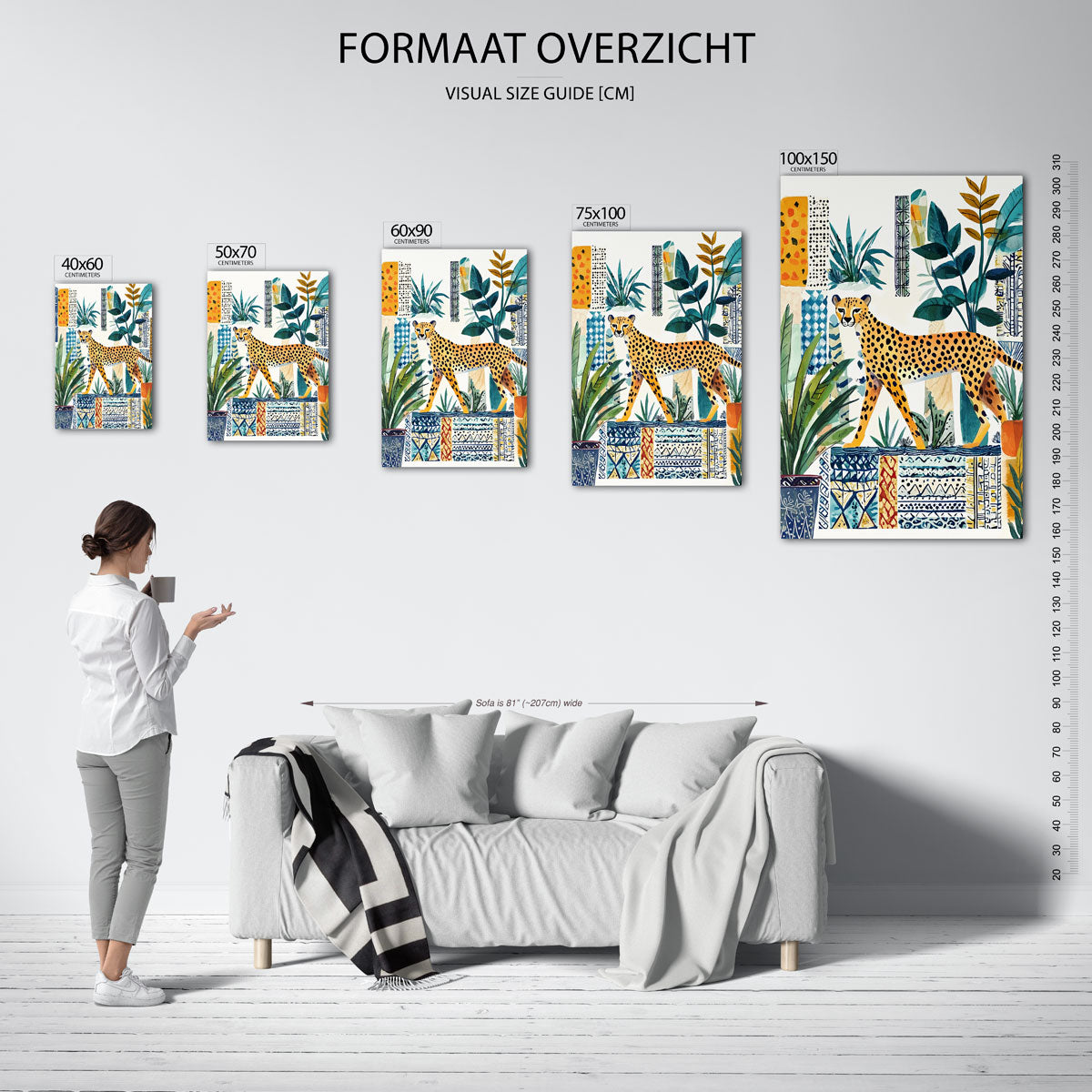 Dieren en patronen Kunstwerk