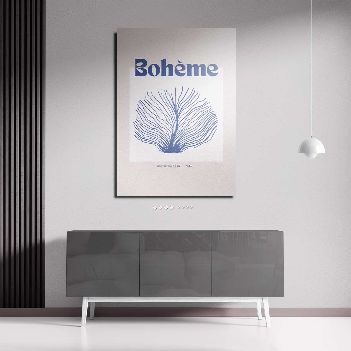 Bohème Flowers from the Sea No.01 Kunstwerk-canvas-dibond-plexiglas-wanddecoratie-WallArtistic