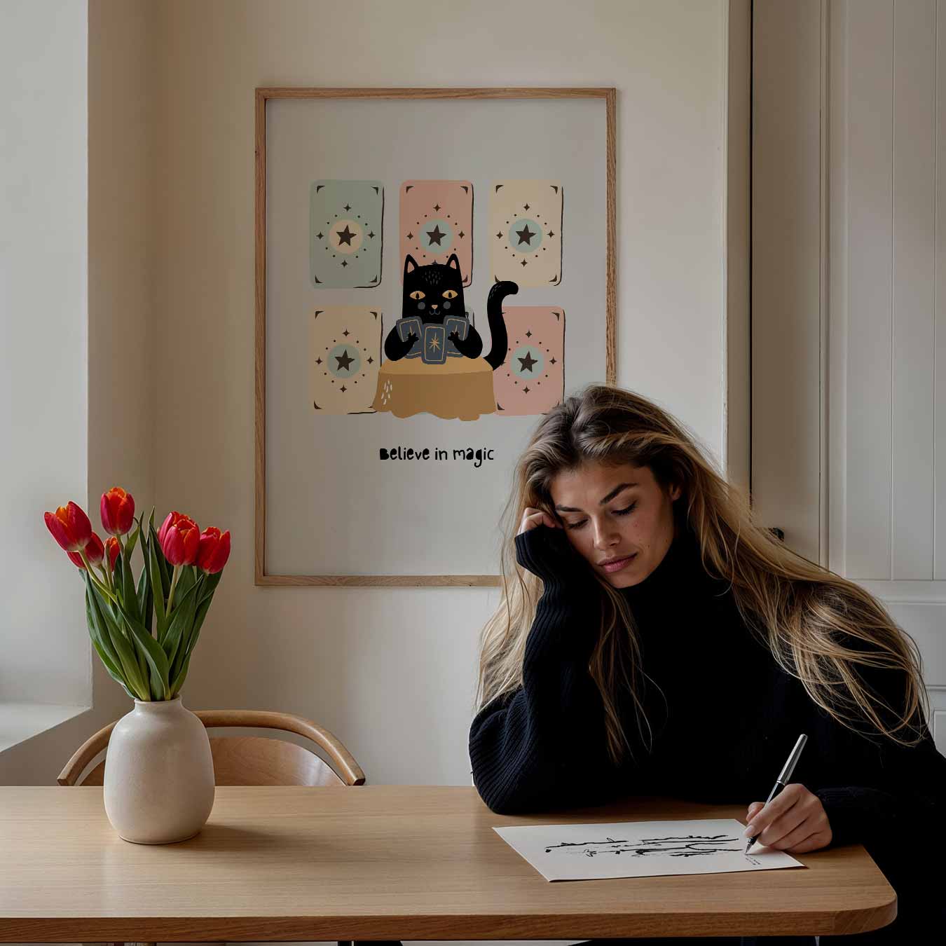 Magische Kat Tarot Poster-WallArtistic