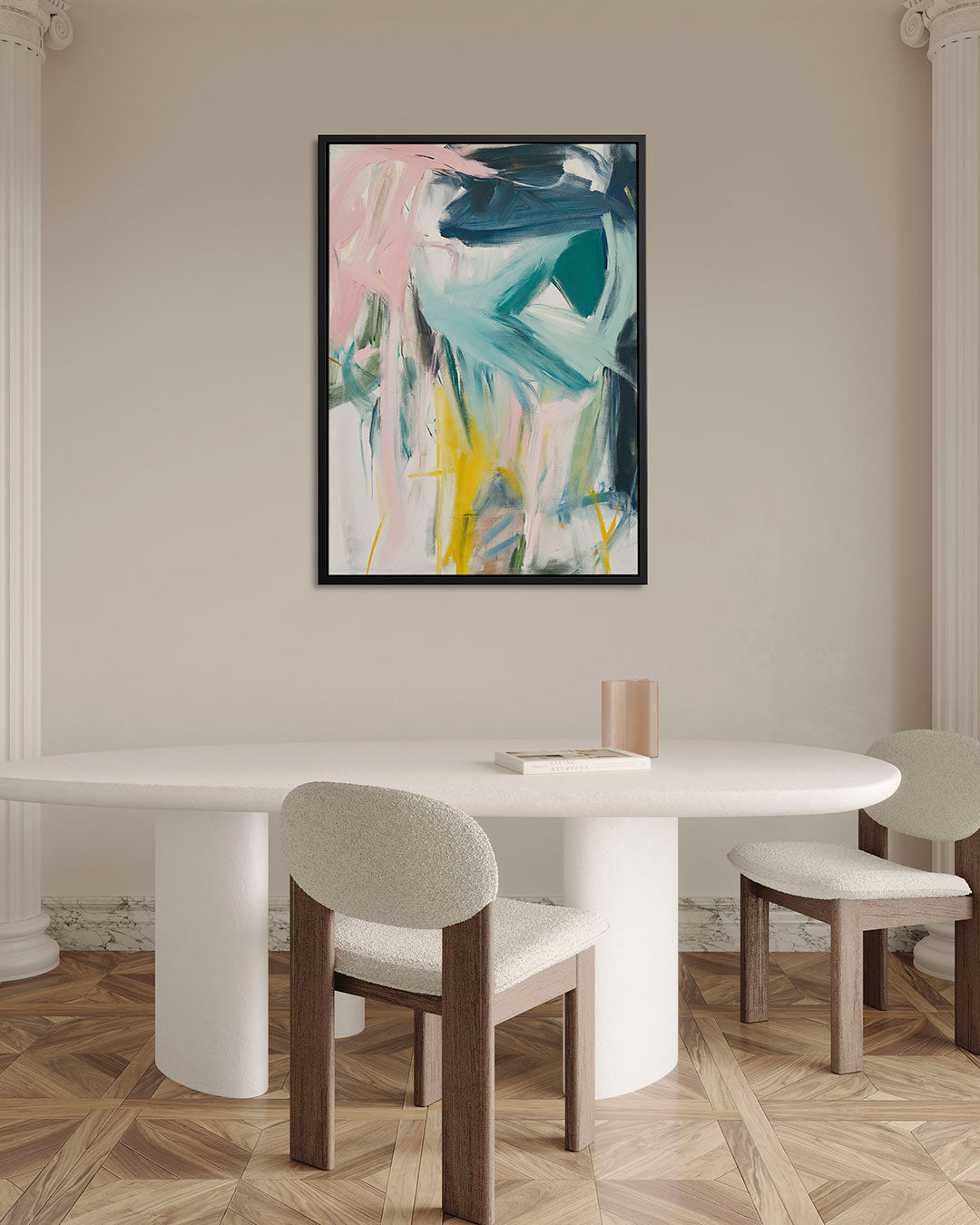 Dynamische kleurenexplosie Kunstwerk