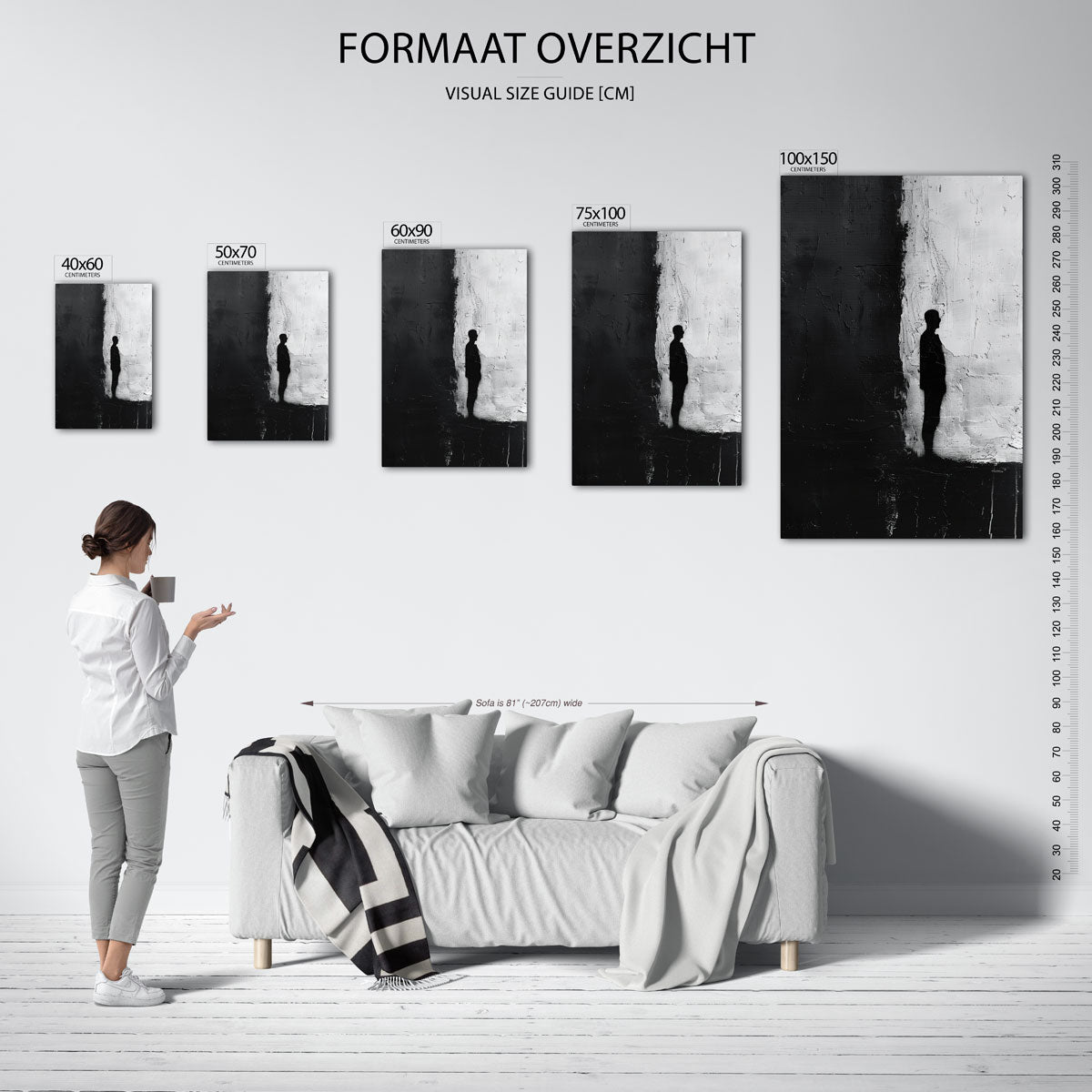 Silhouet contrast Kunstwerk