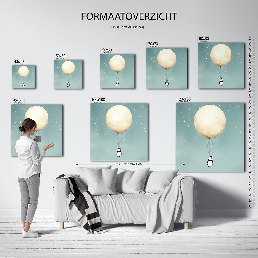 Dromerige ballonvlucht Kunstwerk