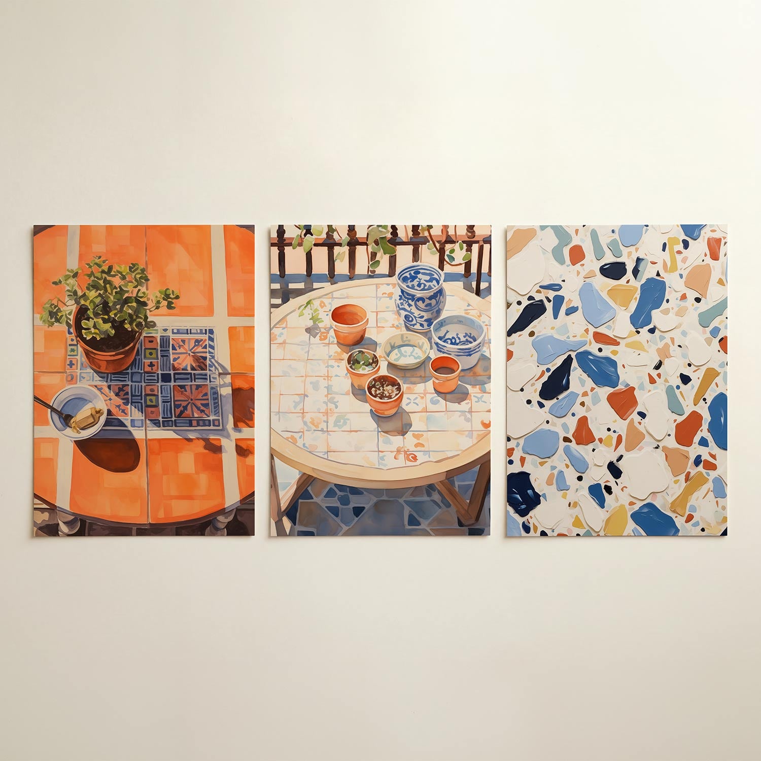Tafelkleuren en schaduw Posterset