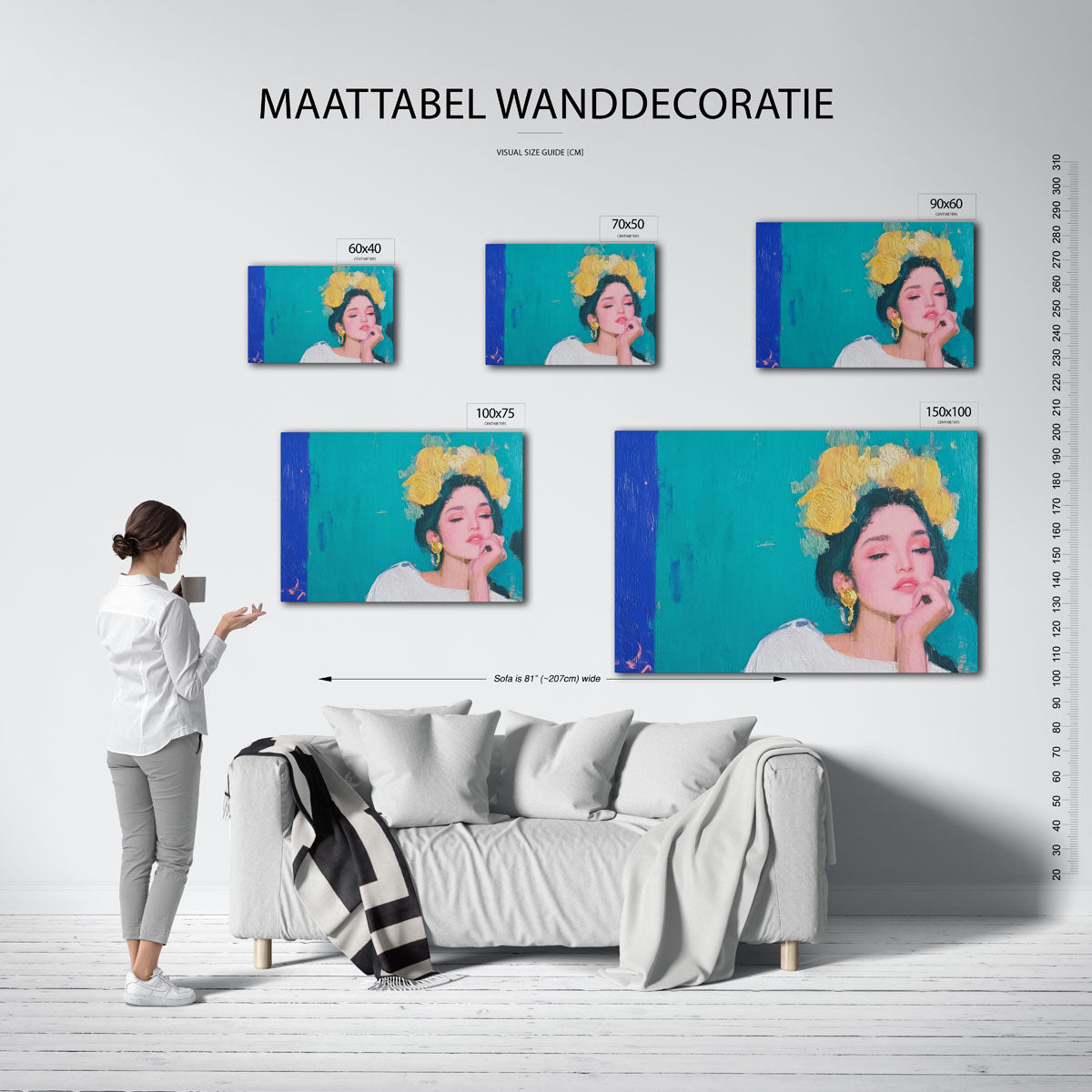 Dromerige portret Kunstwerk