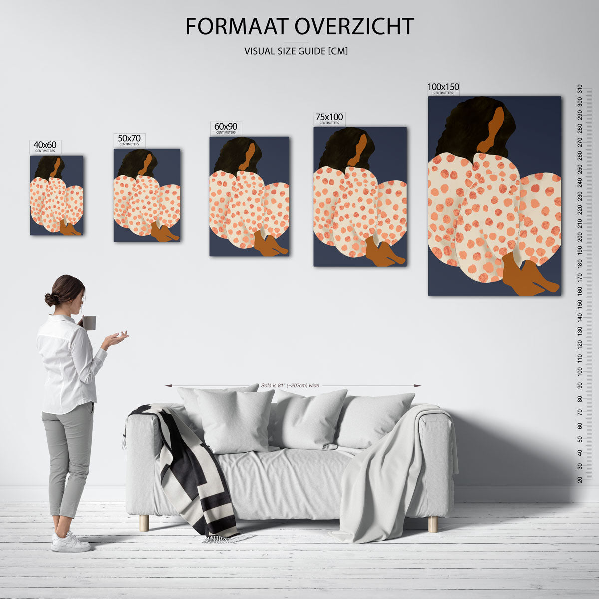Vrouwelijke silhouet Kunstwerk
