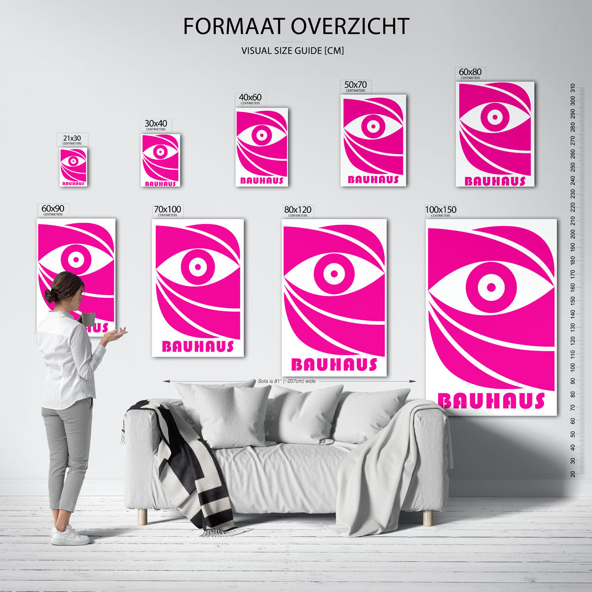 Oogvorm en lijnen Poster