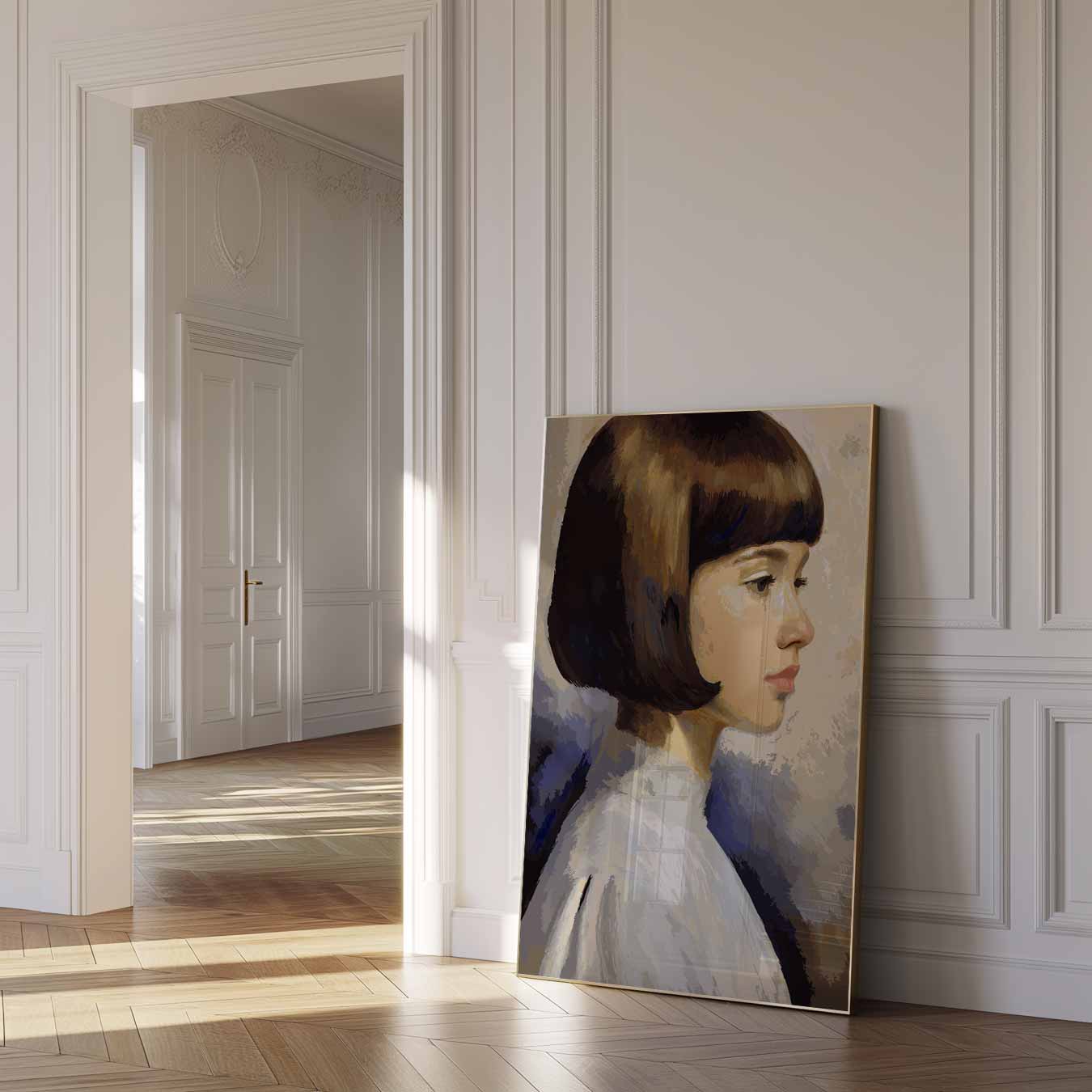 Vrouwelijk Klassiek Portret Poster-WallArtistic