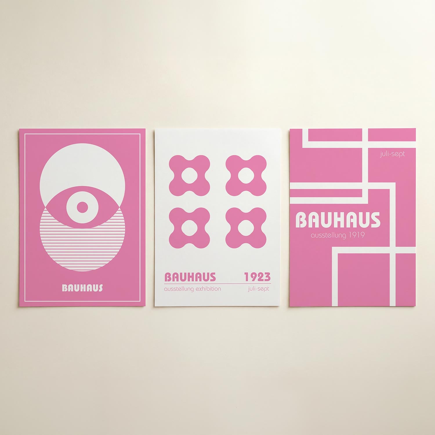 Cirkelpatroon en lijnen Posterset
