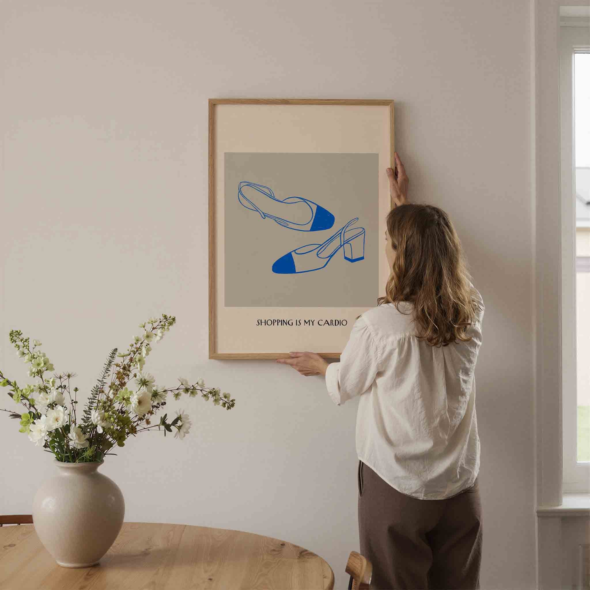 Blauwe schoenen Poster