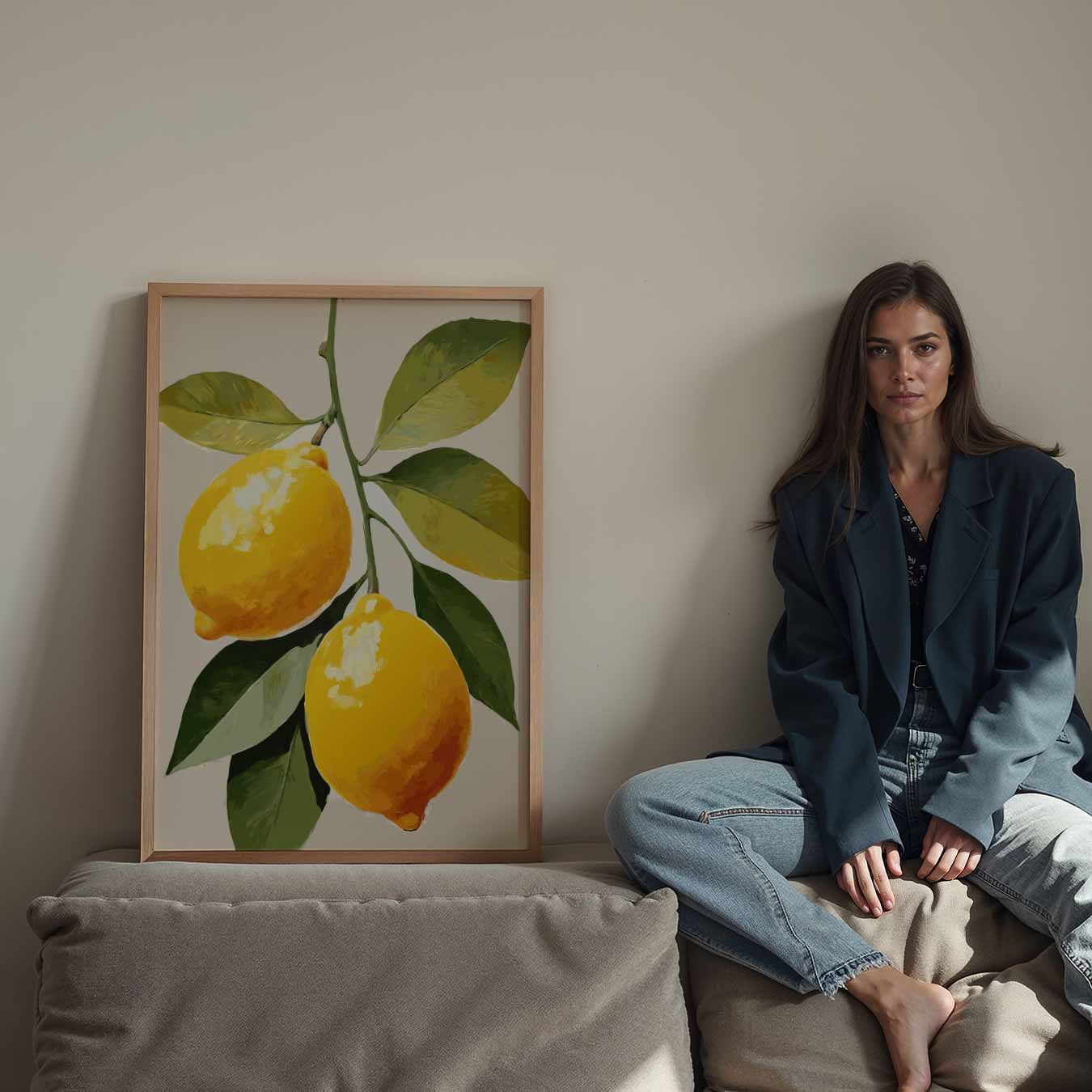 Verfrissende Citrus Kunstposter-WallArtistic