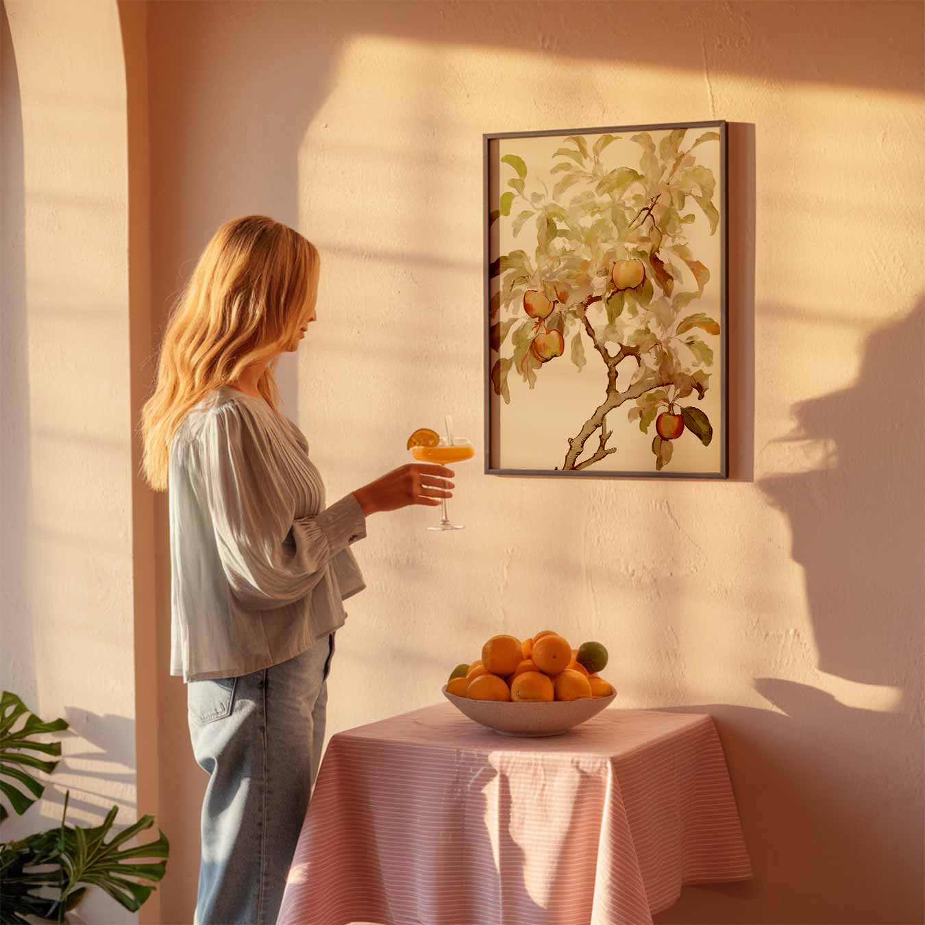 Dromerige Herfst Appelboom Poster-WallArtistic