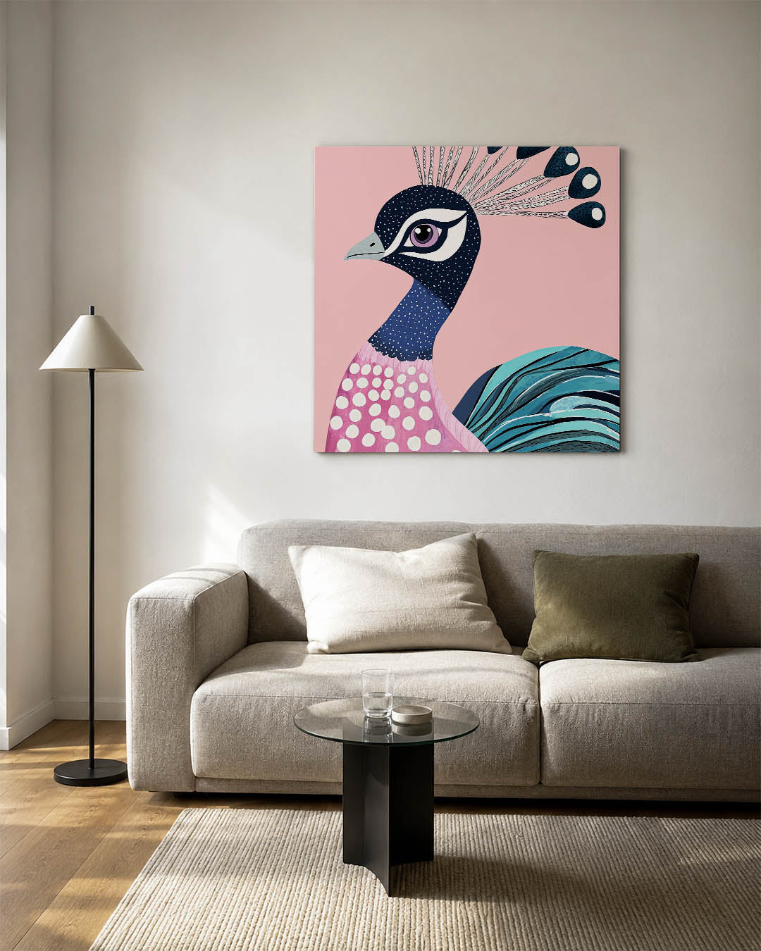 Vrolijke pauw Kunstwerk