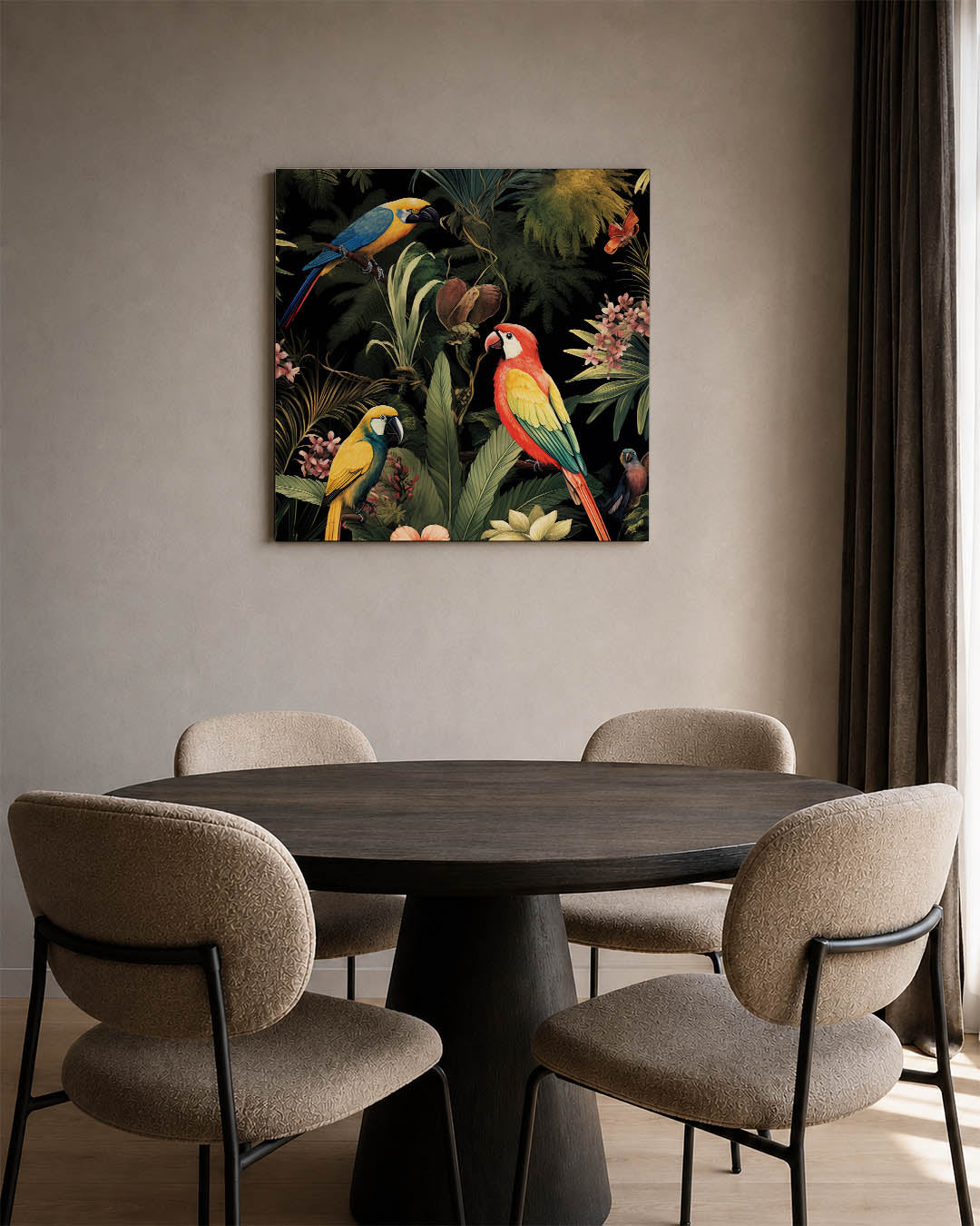 Exotische vogels en planten Kunstwerk