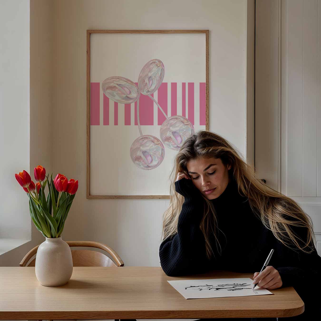 Glanzend Kersen Avontuur Poster-WallArtistic