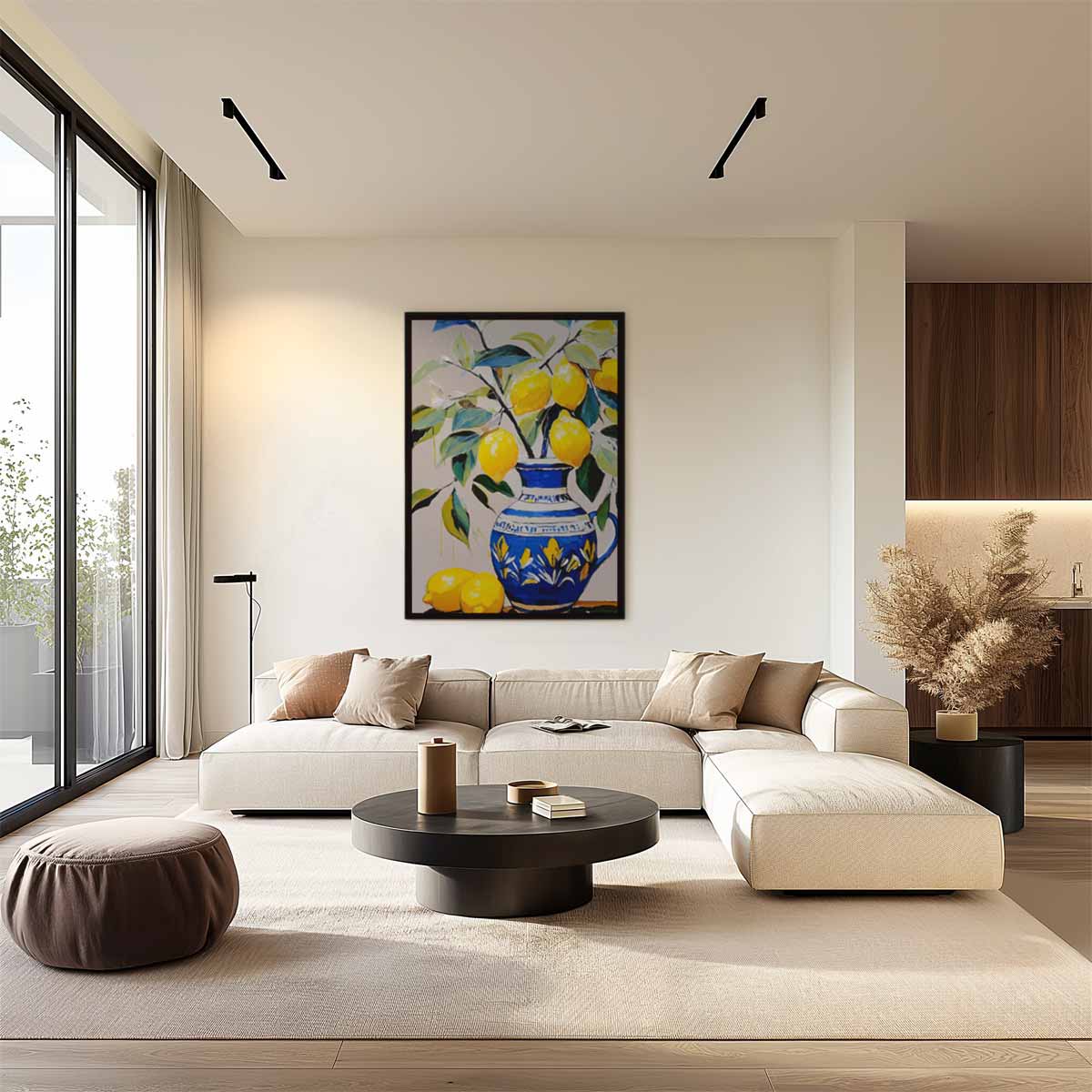 Frisse Citroen Schilderij Kunstwerk-canvas-dibond-plexiglas-wanddecoratie-WallArtistic
