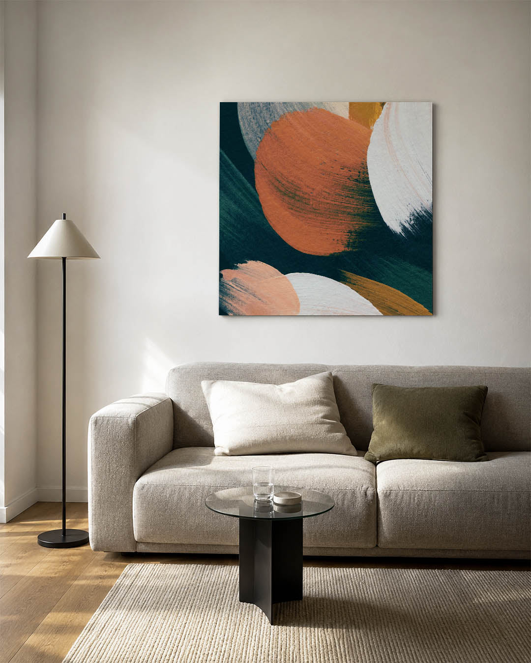 Dynamische kleurvlakken Kunstwerk