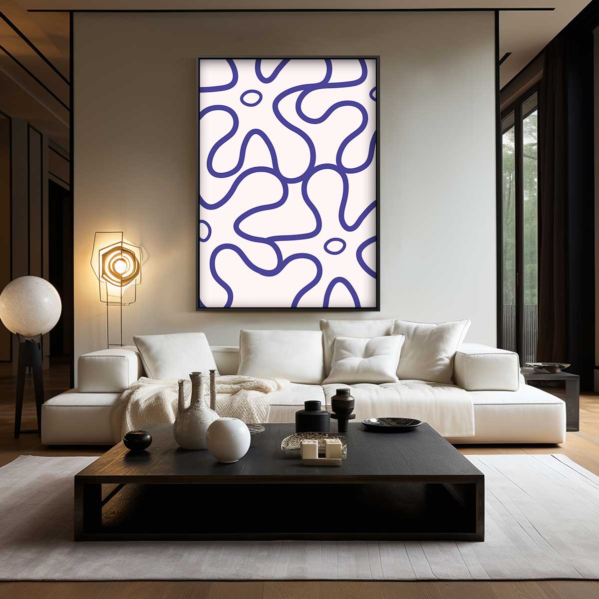 Bloemige Droom in Paars Kunstwerk-canvas-dibond-plexiglas-wanddecoratie-WallArtistic