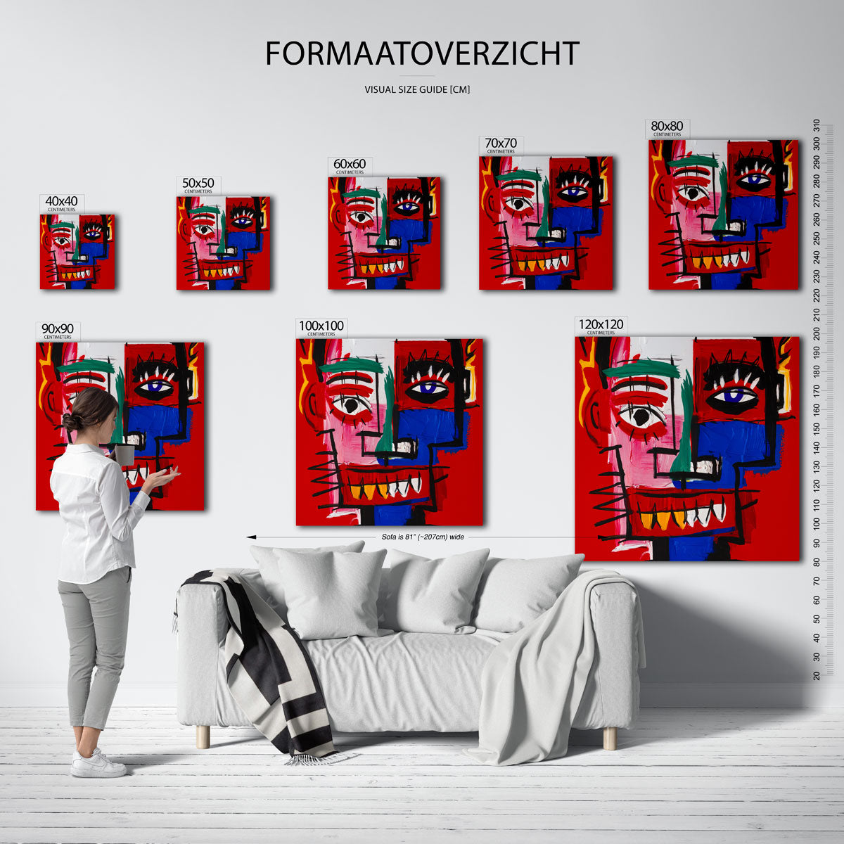 Abstract gezicht Poster