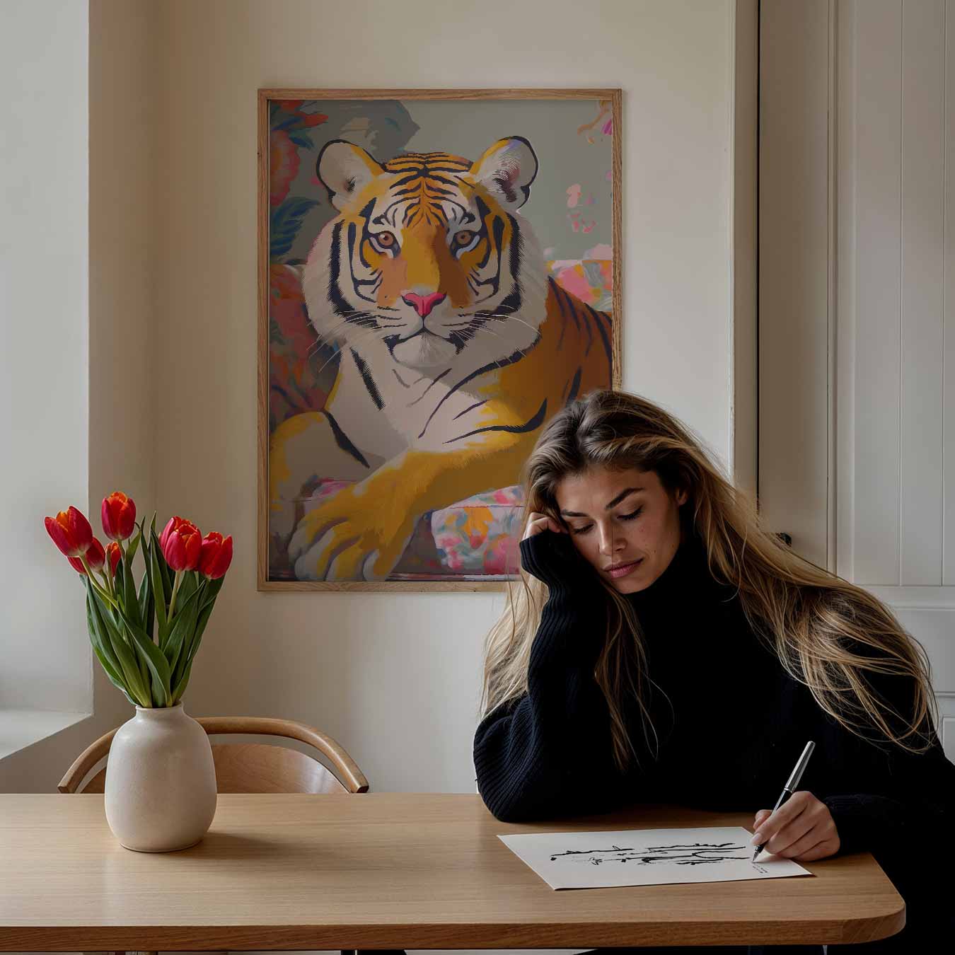 Stijlvolle Tijger Poster-WallArtistic