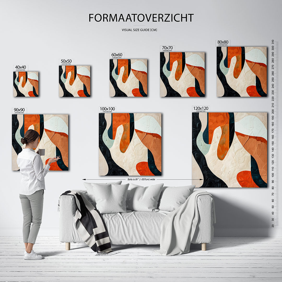 Organische vormen compositie Kunstwerk