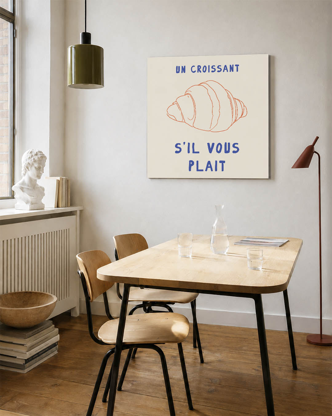 Eenvoudige croissant illustratie Kunstwerk