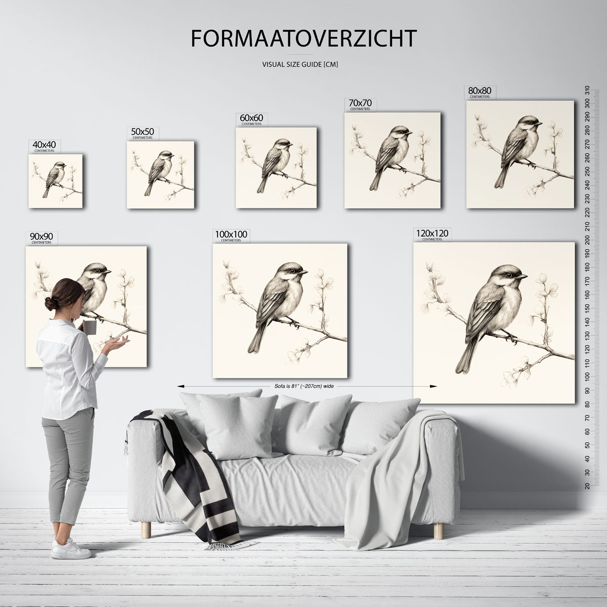 Vogel op tak Poster