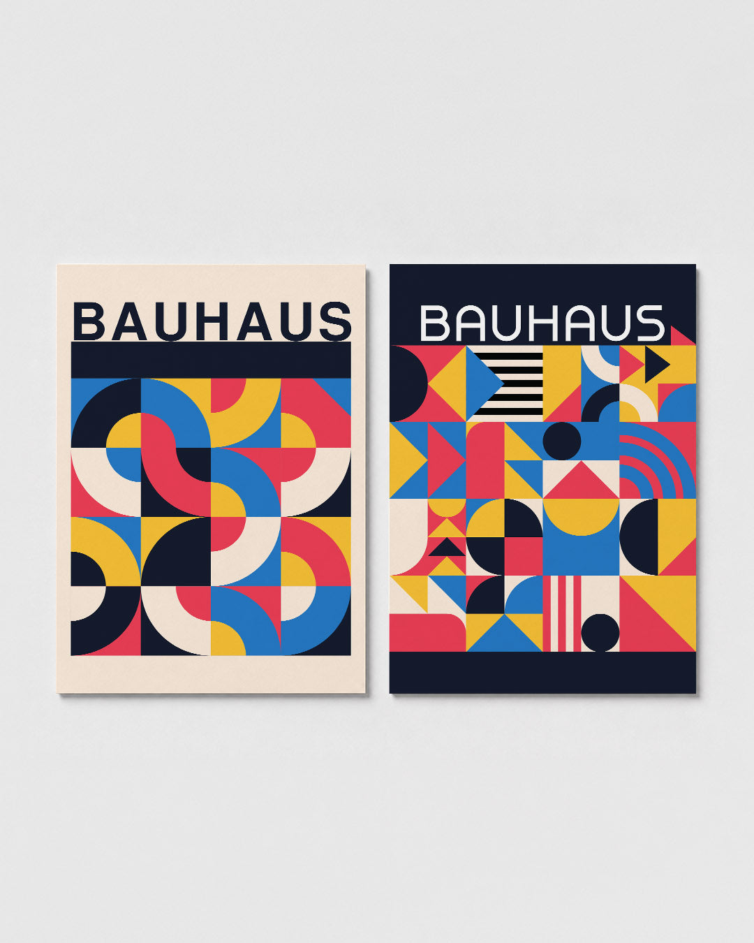 Kleurrijk vlakritme Posterset