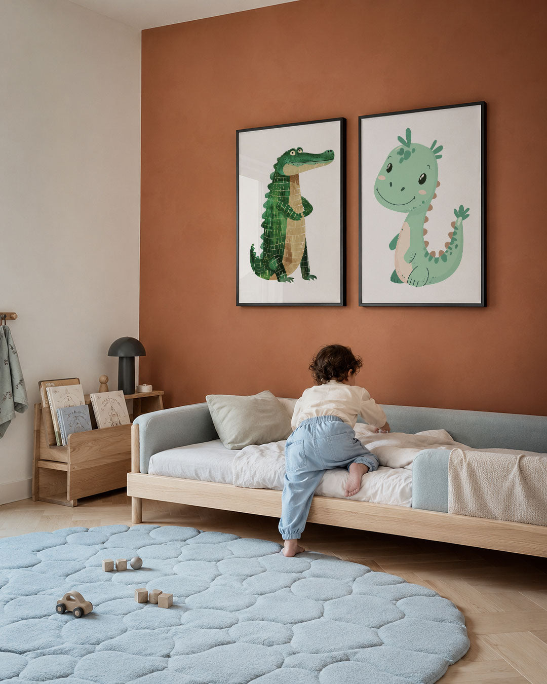 Groene krokodil Posterset