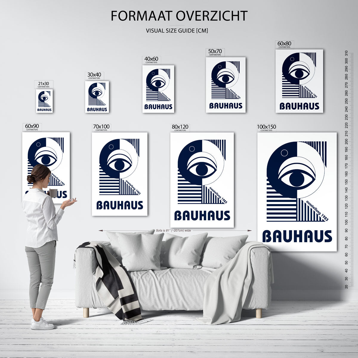 Oog en lijnen Poster