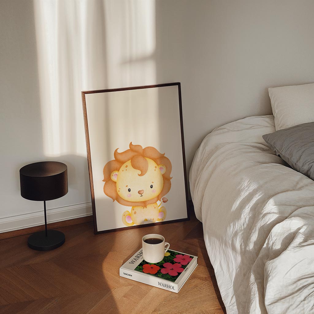 Schattige Leeuwen Poster-WallArtistic