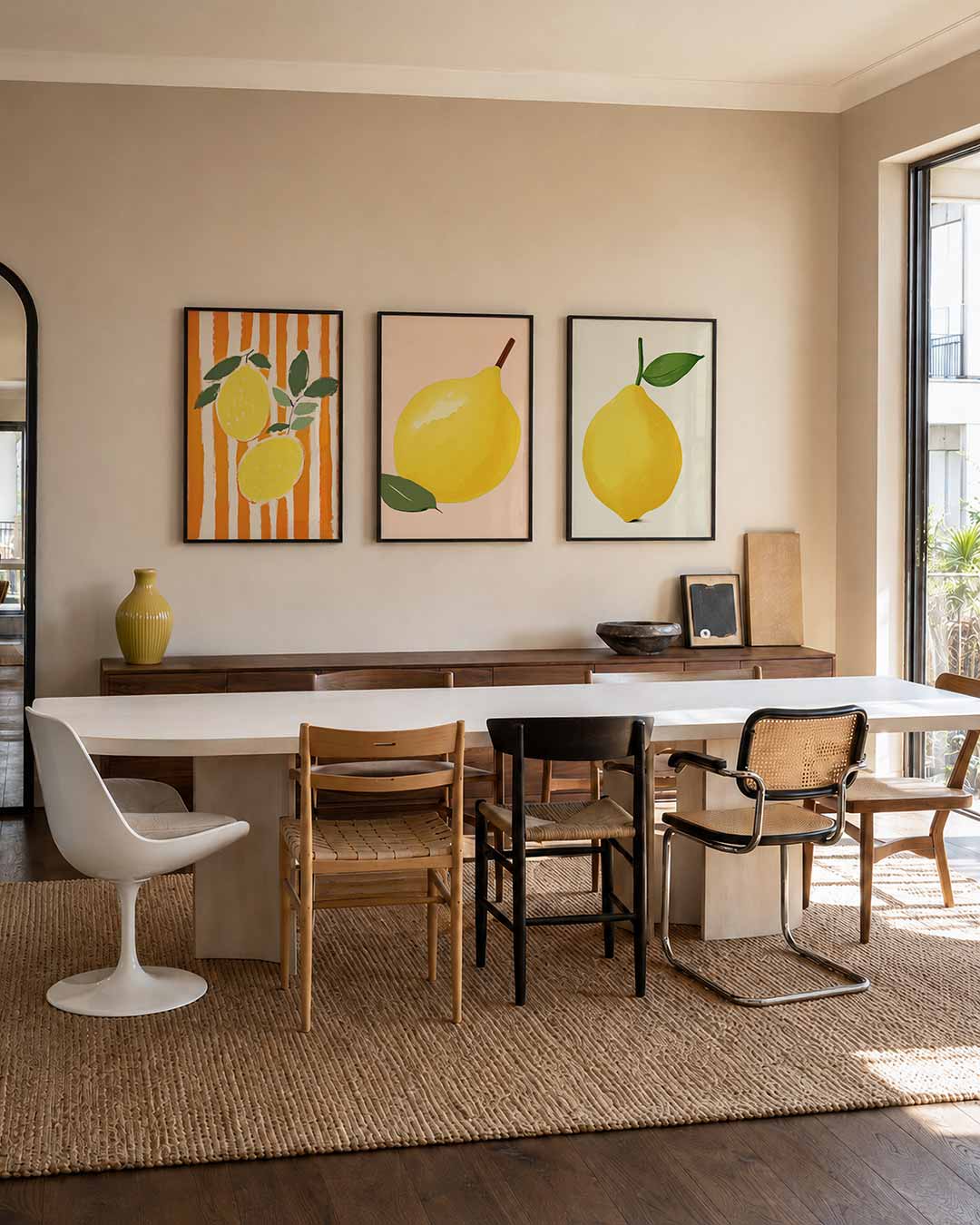 Citrus en strepen Posterset