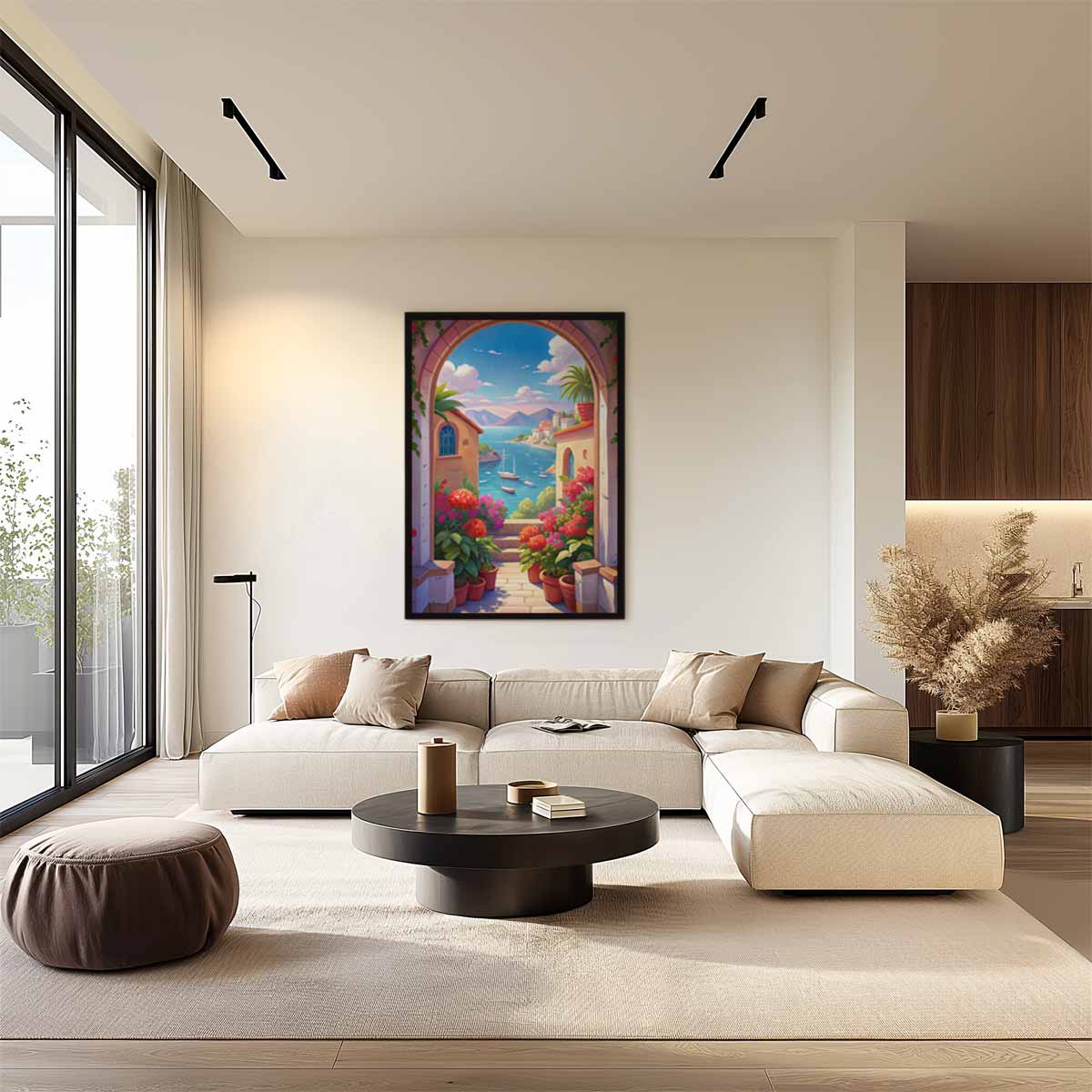 Mediterraans Paradijs Kunstwerk-canvas-dibond-plexiglas-wanddecoratie-WallArtistic