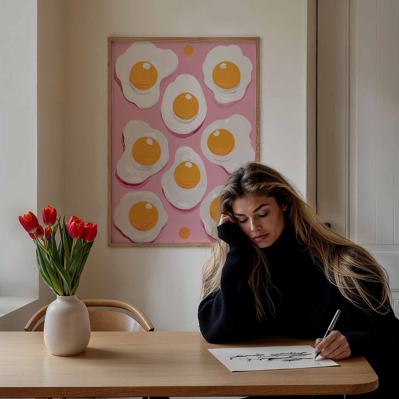 Vrolijke Eieren Wandkunst Poster-WallArtistic
