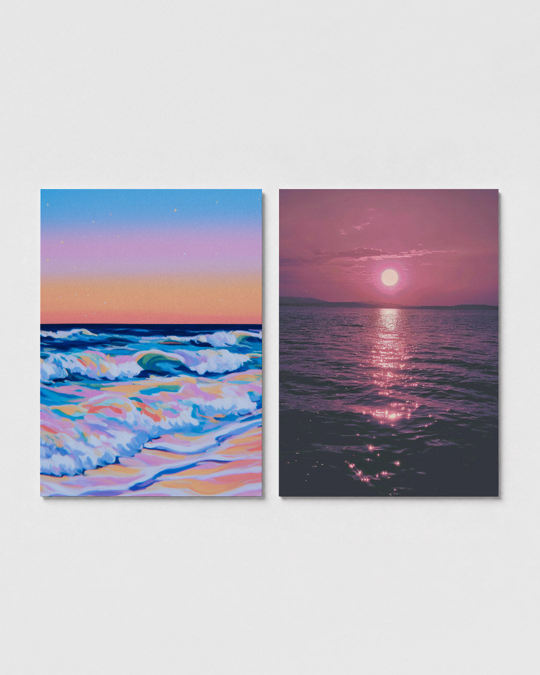 Kleurrijke zeezichten Posterset