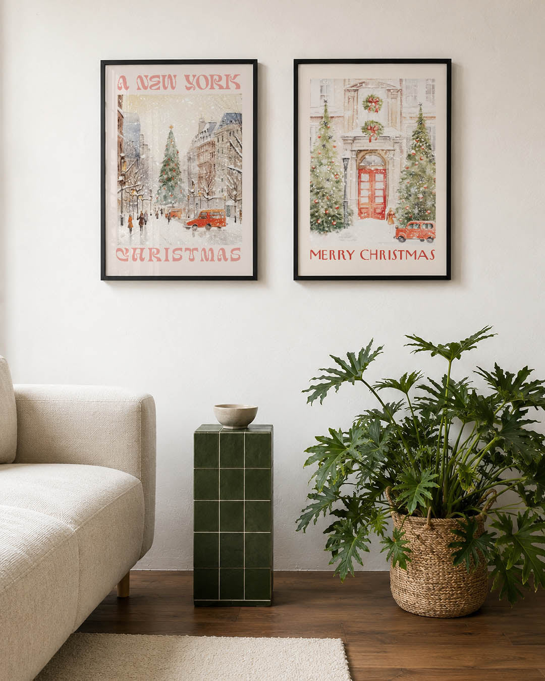 Winterse stadsgezichten Posterset