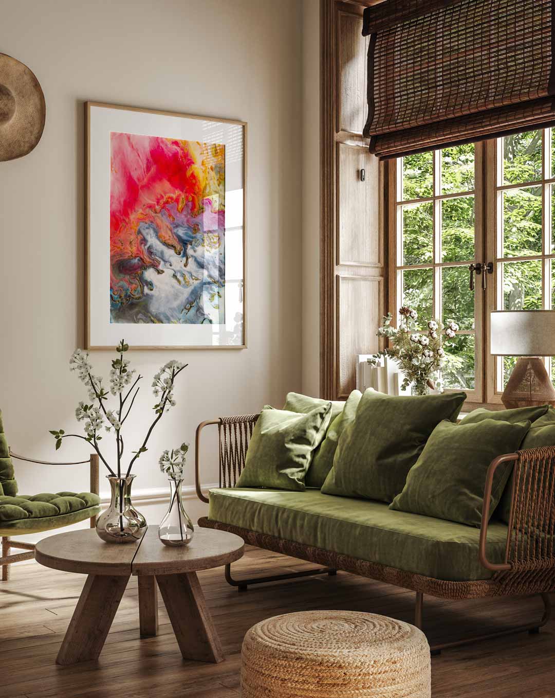 Kleurenexplosie Canvas Art Poster-WallArtistic