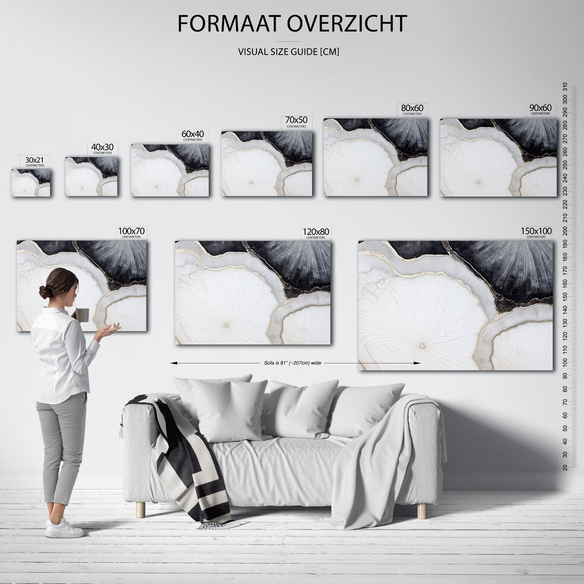 Abstracte lagen Poster