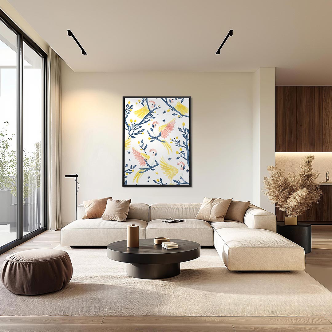 Vrolijke vogels Kunstwerk