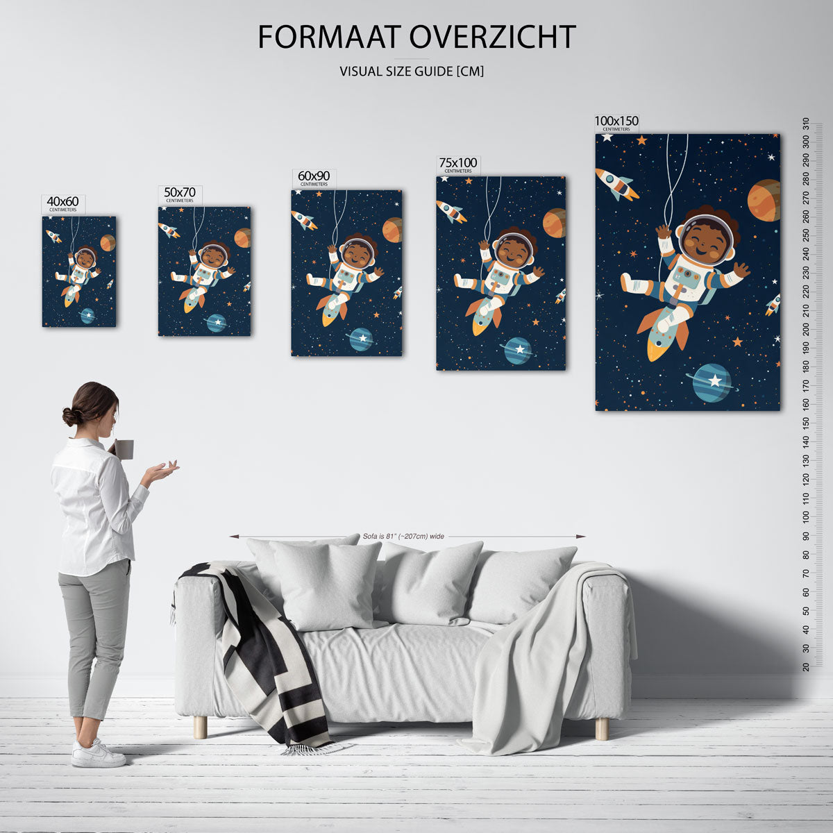 Vrolijke ruimte avontuur Kunstwerk