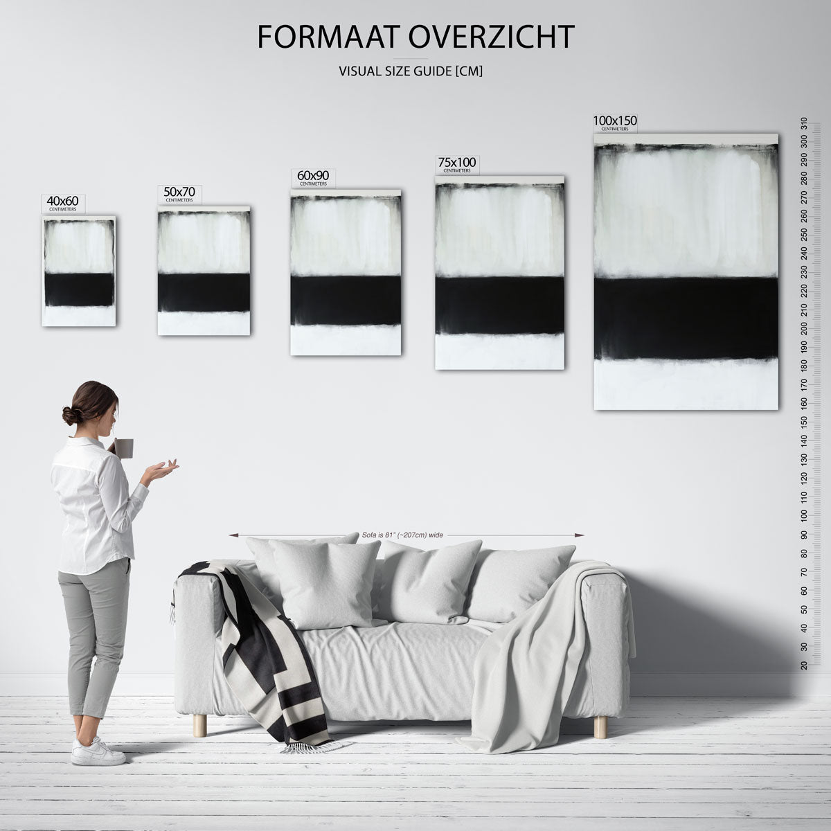 Eenvoudige kleurvlakken Kunstwerk