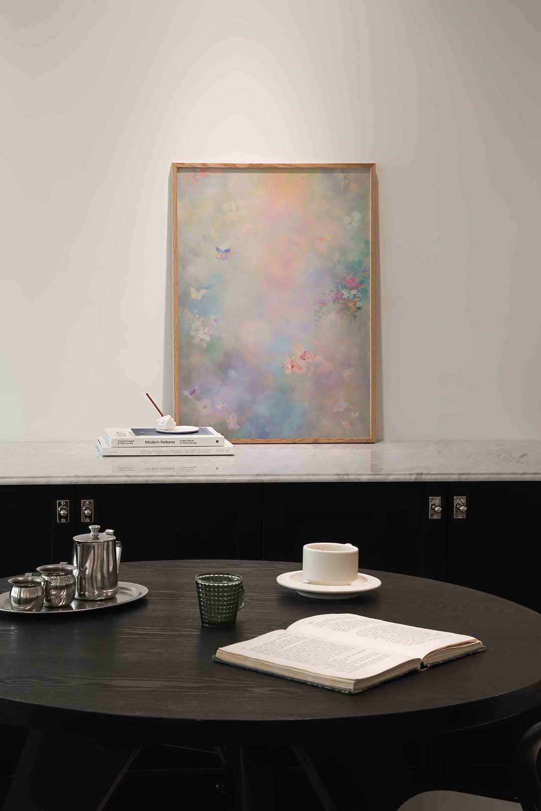 Vlinders en bloemen Poster