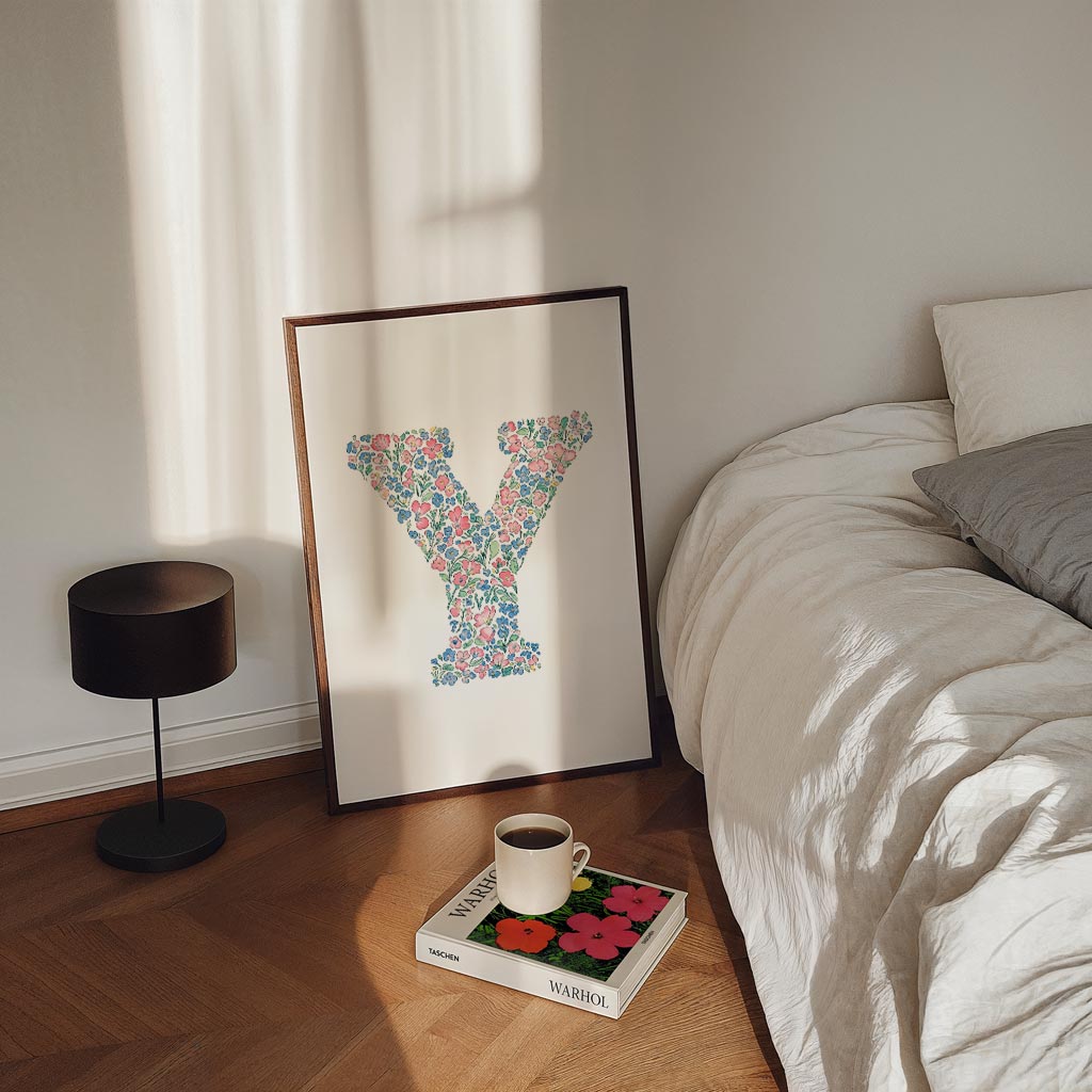 Bloemenletter Y Poster-WallArtistic
