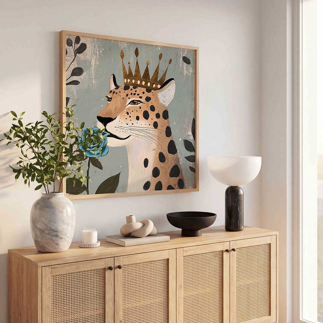Luipaard met kroon Poster