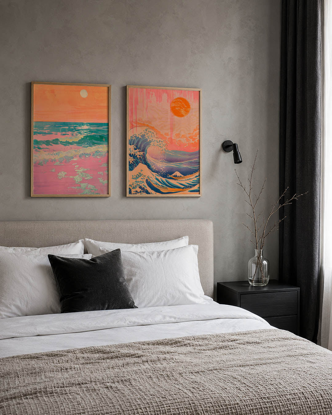 Zonsondergang en zee Posterset