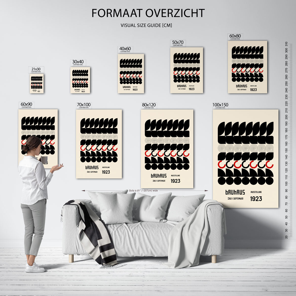 Vormritme en contrast Poster